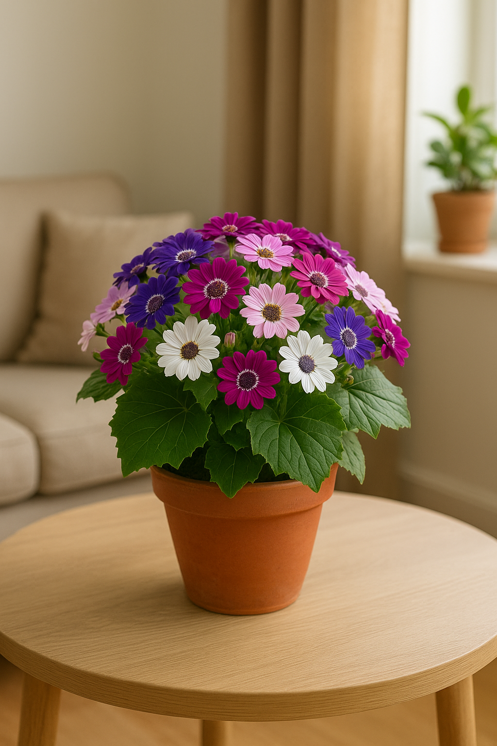 شرایط نگهداری گل سینره در خانه